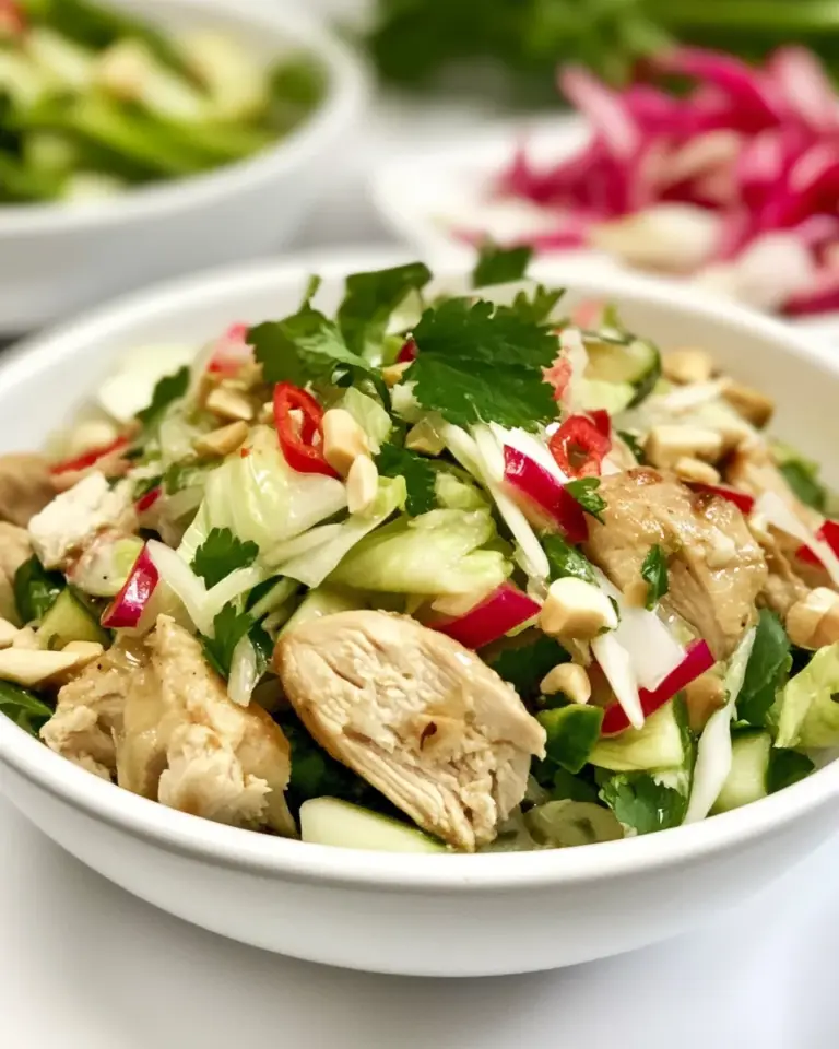 Homemade Vietnamese Chicken Salad with Cabbage photo