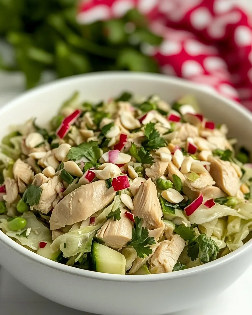 Delicious Vietnamese Chicken Salad with Cabbage plate image