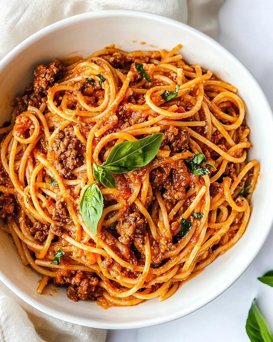 delicious 10 Minute Instant Pot Spaghetti shot