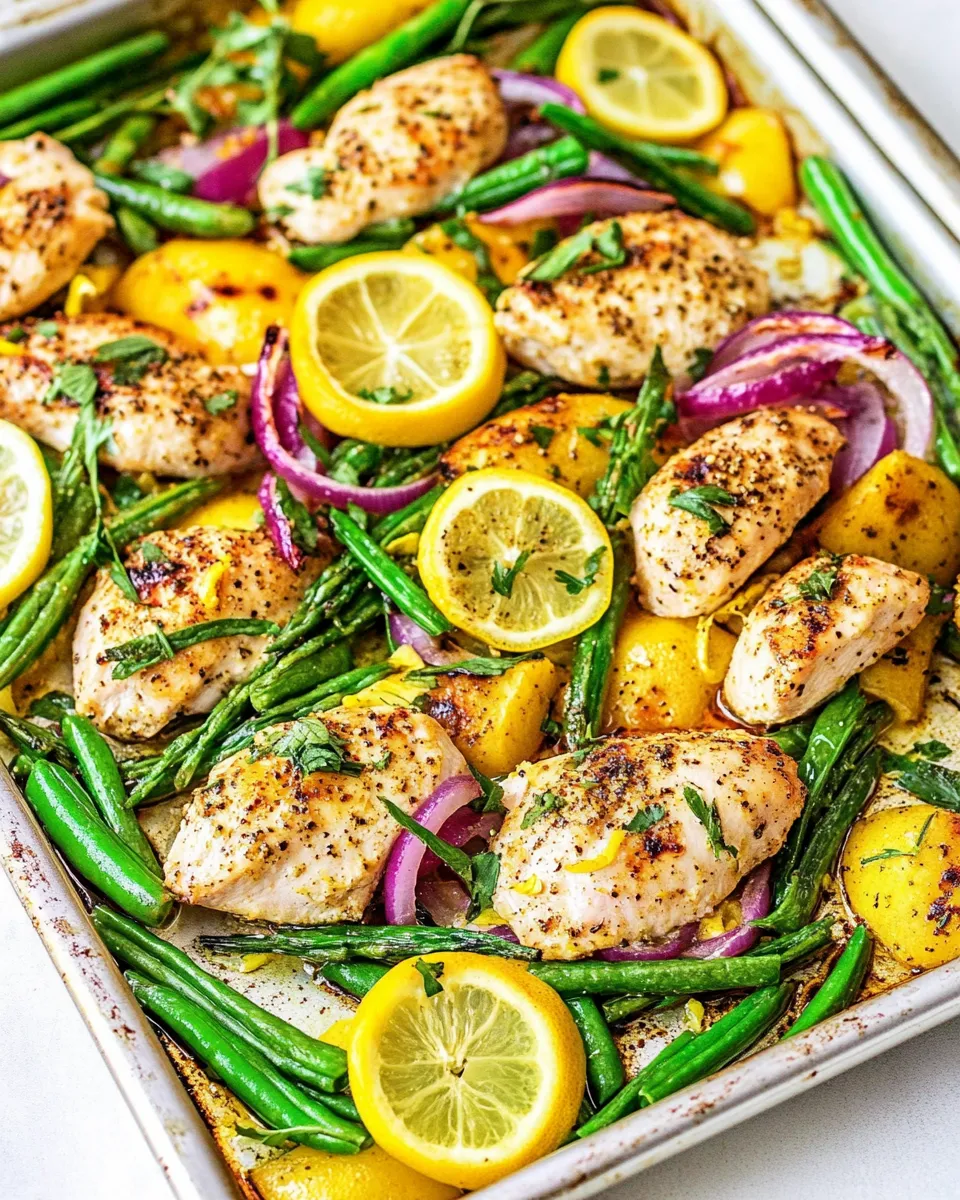 Delicious 15-Minute Sheet Pan Lemon Pepper Chicken plate image