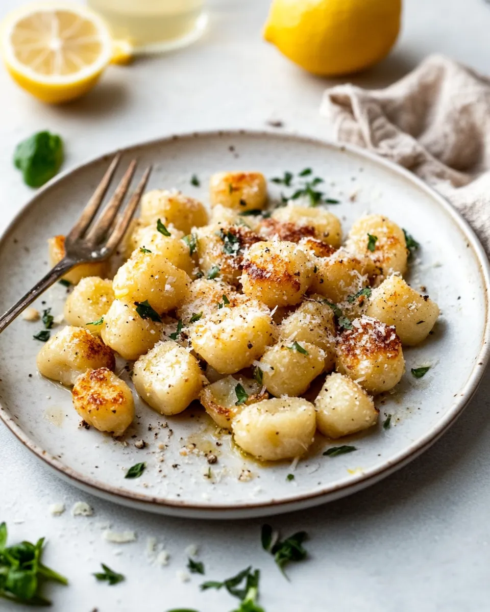 classic 15 Minute Lemon Parmesan Cauliflower Gnocchi. image