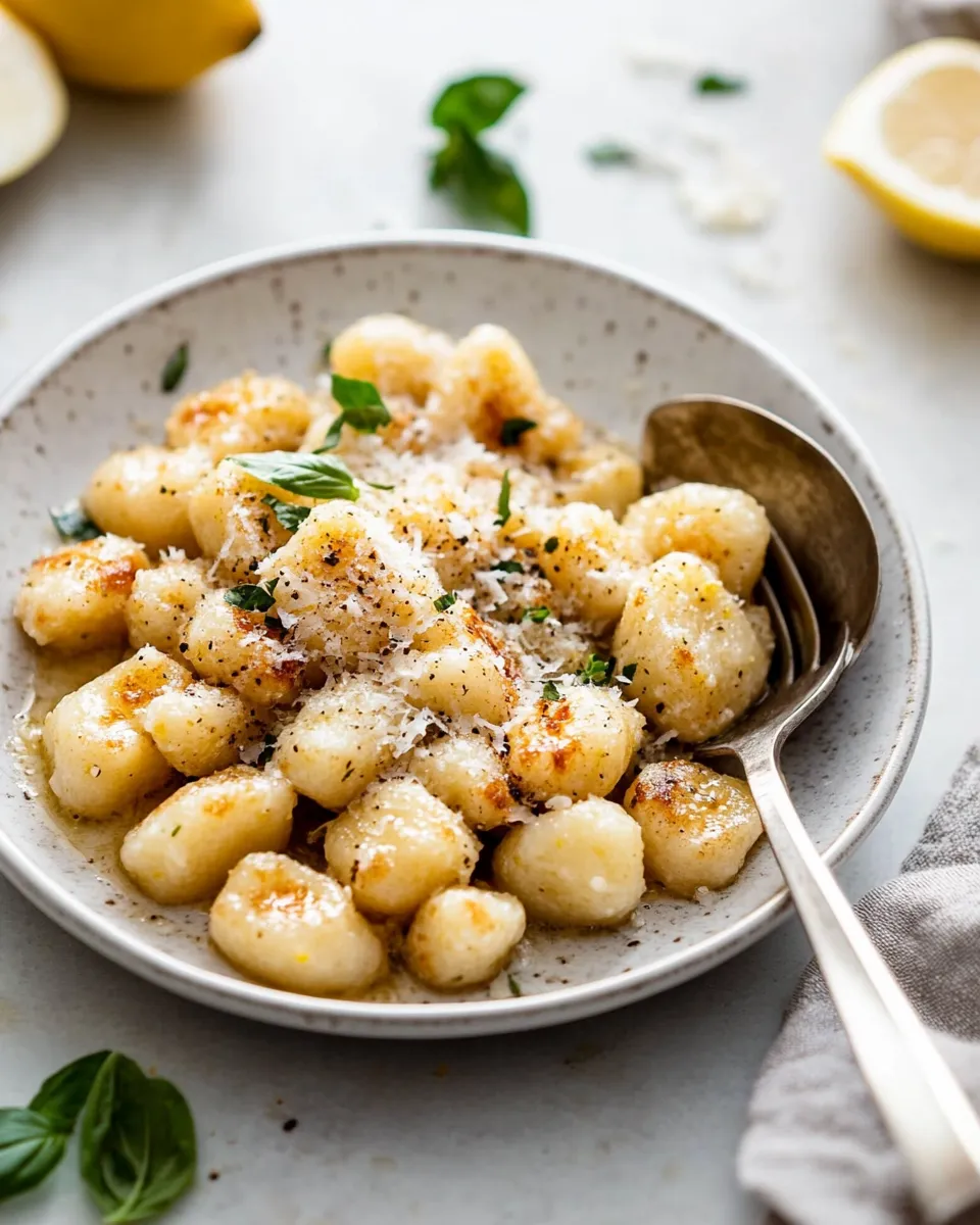 easy 15 Minute Lemon Parmesan Cauliflower Gnocchi. picture