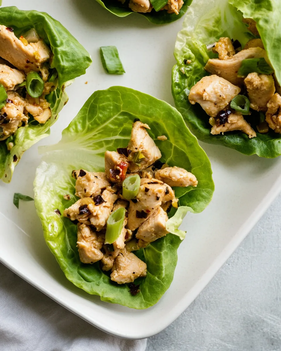 Homemade 15 Minute Sweet Chili Chicken Lettuce Wraps photo