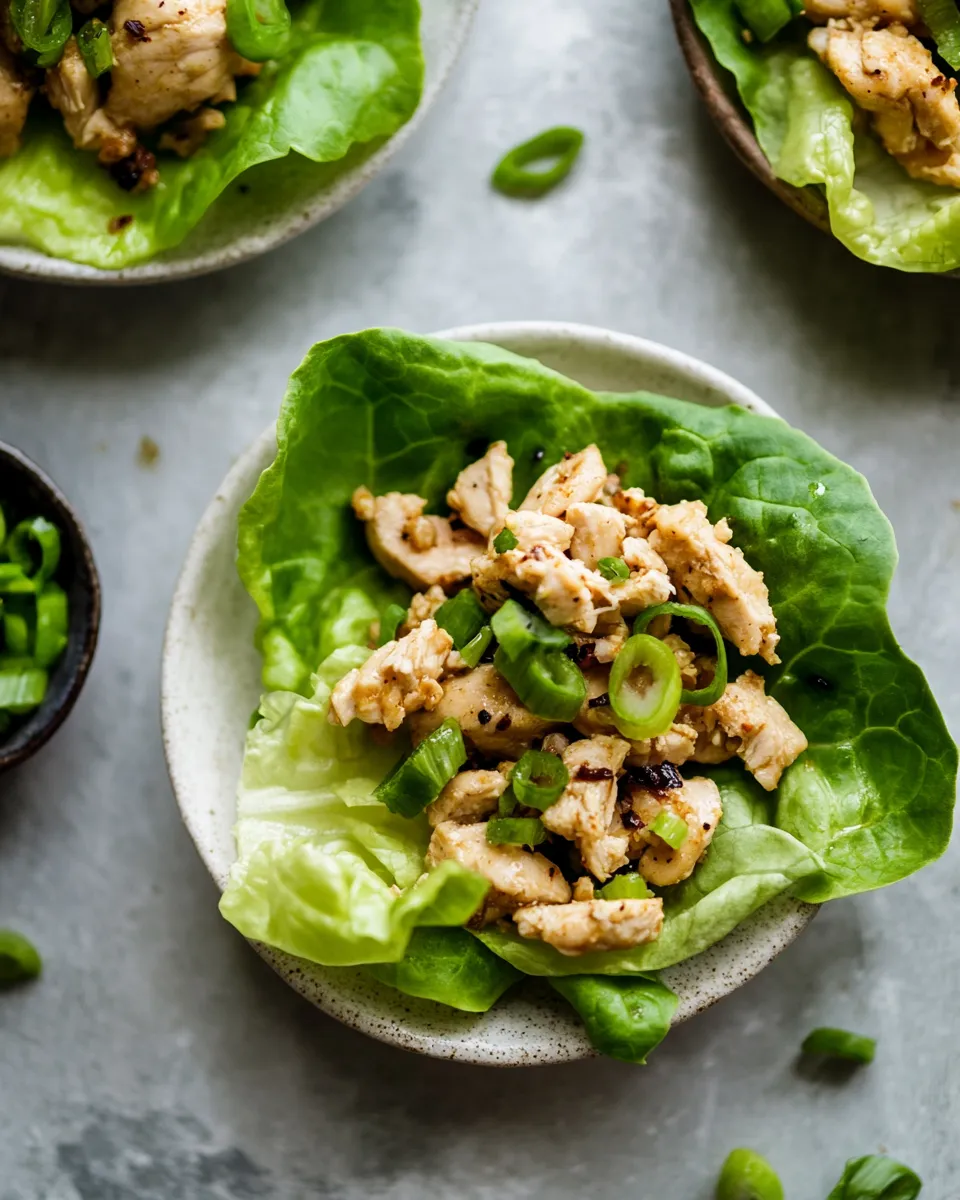 Delicious 15 Minute Sweet Chili Chicken Lettuce Wraps dish photo