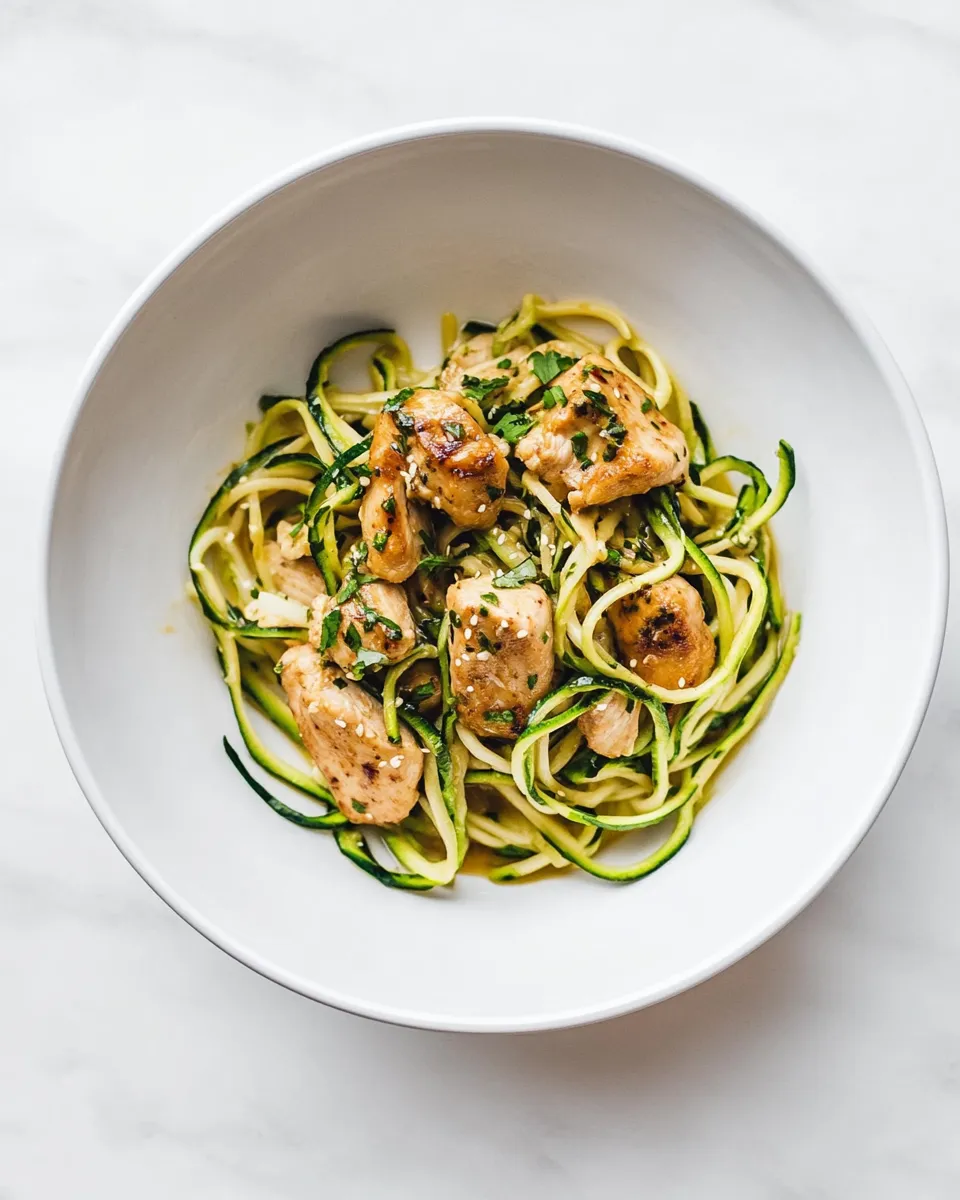 Easy 15 Minute Teriyaki Chicken Zoodles dish photo