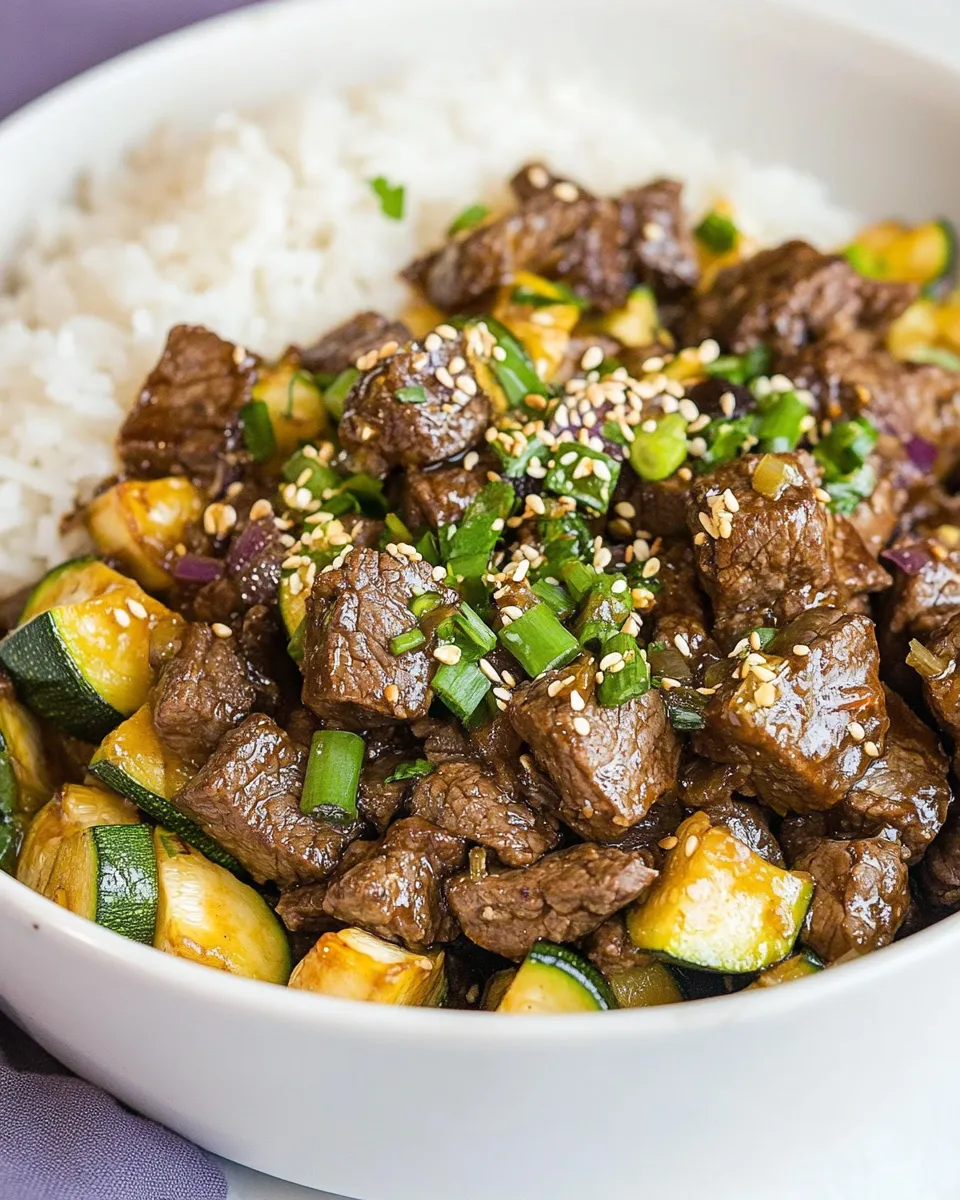 Easy 30-Minute Teriyaki Beef and Zucchini food shot