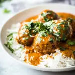 homemade 30 Minute Butter Chicken Meatballs. photo