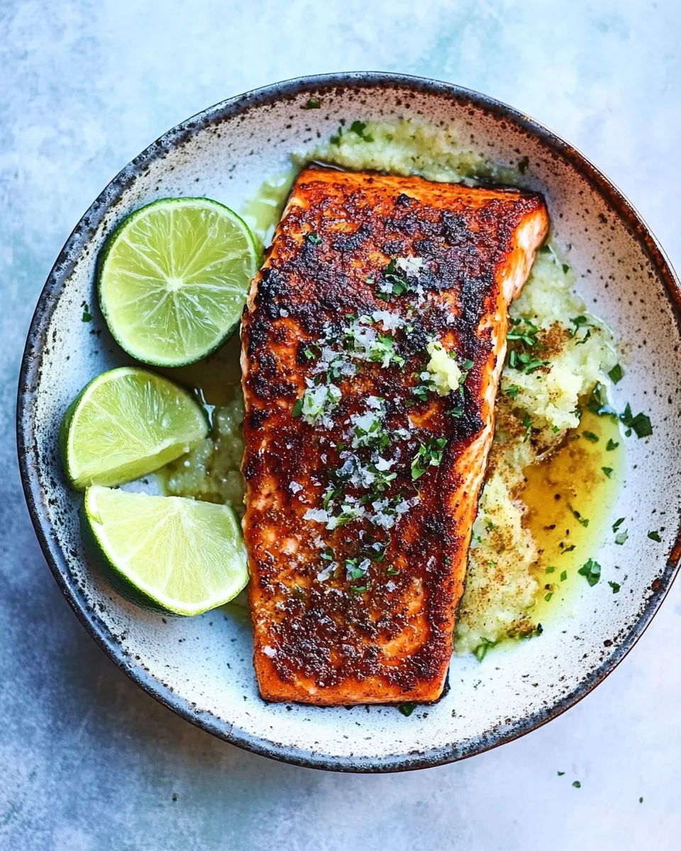 Classic 30 Minute Cajun Salmon with Salted Lime Butter. dish photo