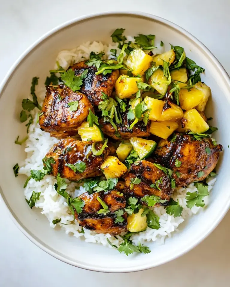 Homemade 30 Minute Pineapple Chicken with Coconut Rice. recipe photo