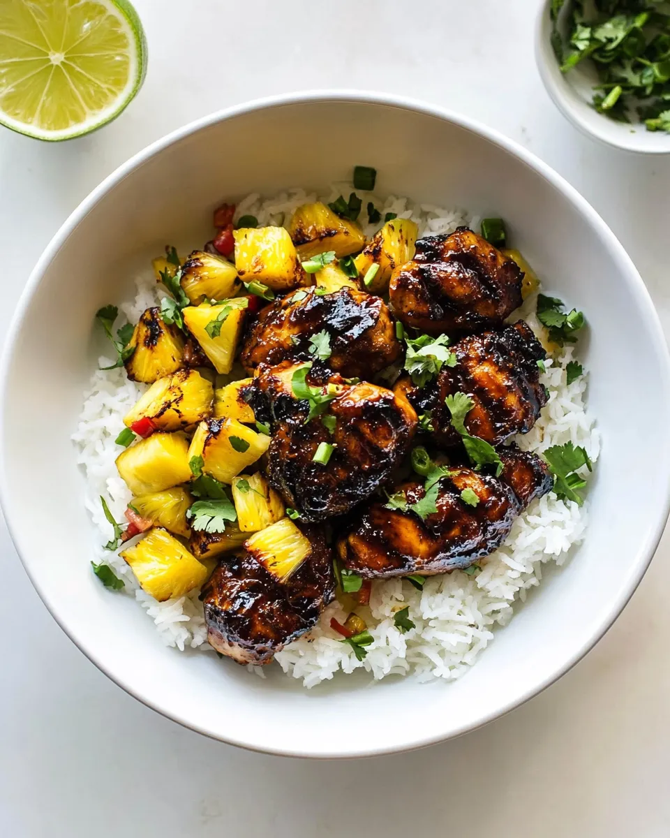 Classic 30 Minute Pineapple Chicken with Coconut Rice. dish photo