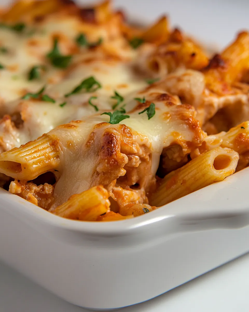 Delicious 4 Ingredient Chicken Pasta Casserole dish photo