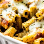 homemade 4 Ingredient Pesto Baked Rigatoni Recipe photo