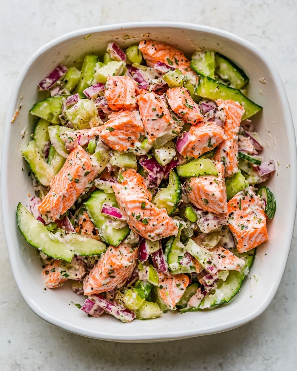 Easy 5-Ingredient Salmon Salad (easy lunch idea) dish photo