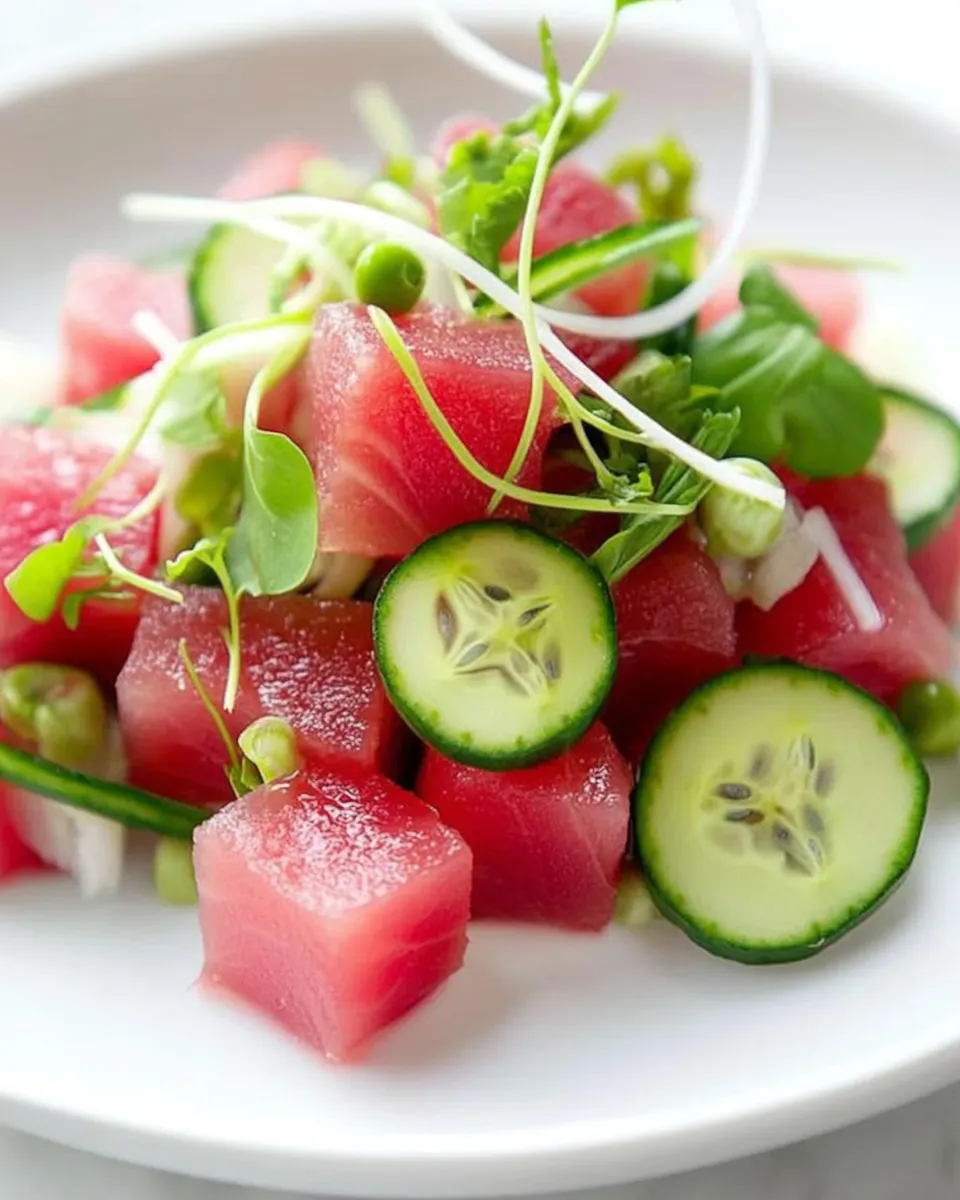 Delicious Ahi Tuna Watermelon Salad photo