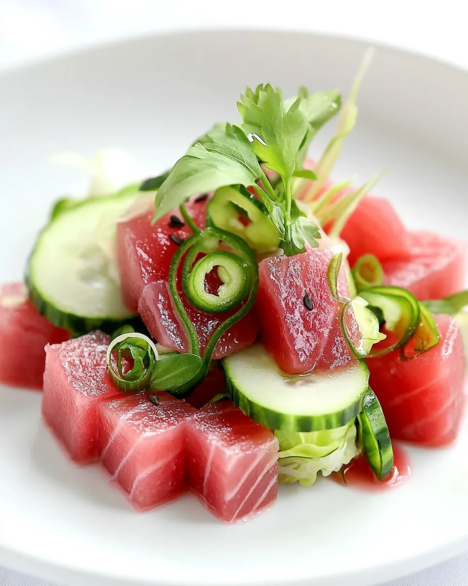 Quick Ahi Tuna Watermelon Salad recipe photo