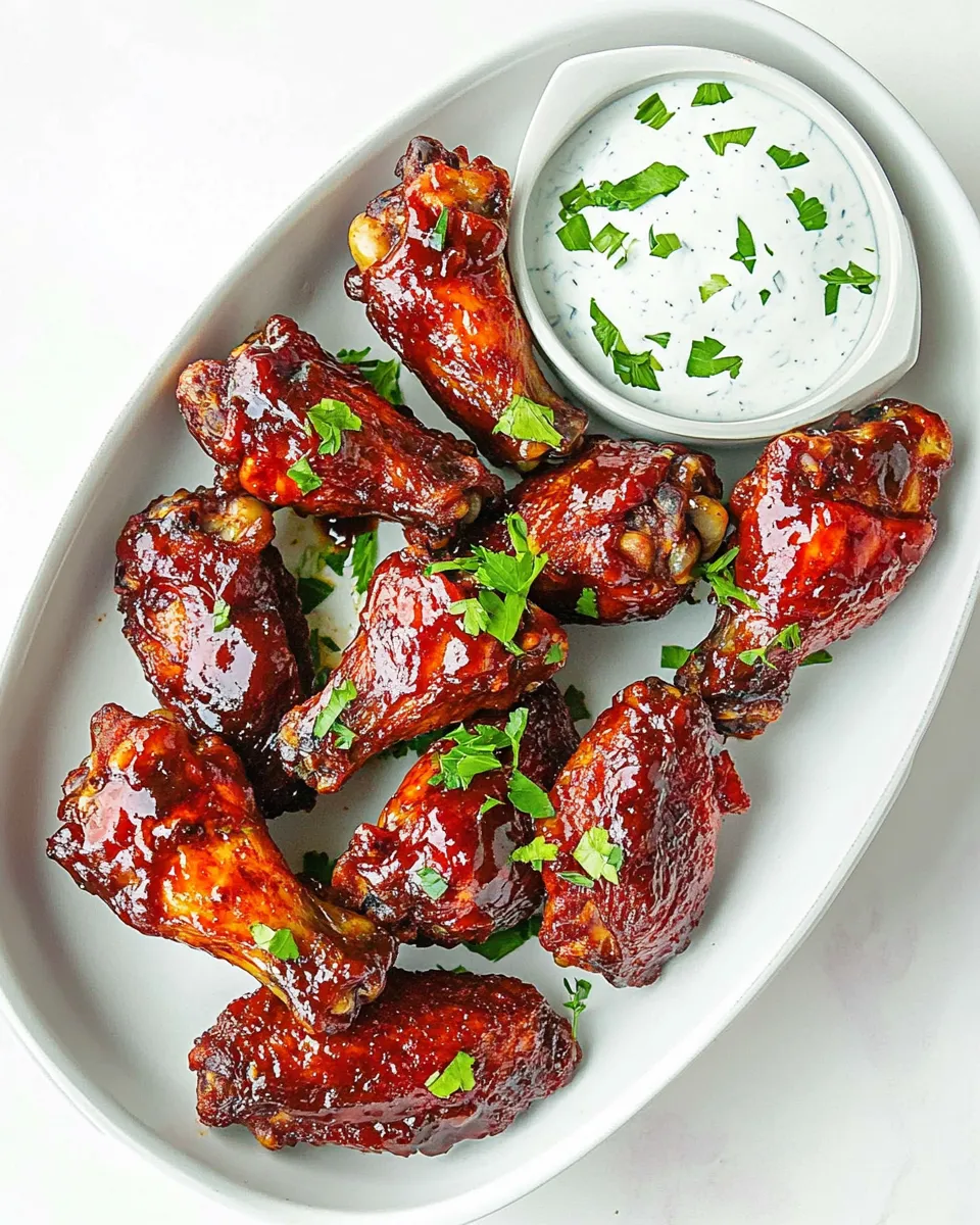 Classic Air-Fryer BBQ Chicken Wings dish photo