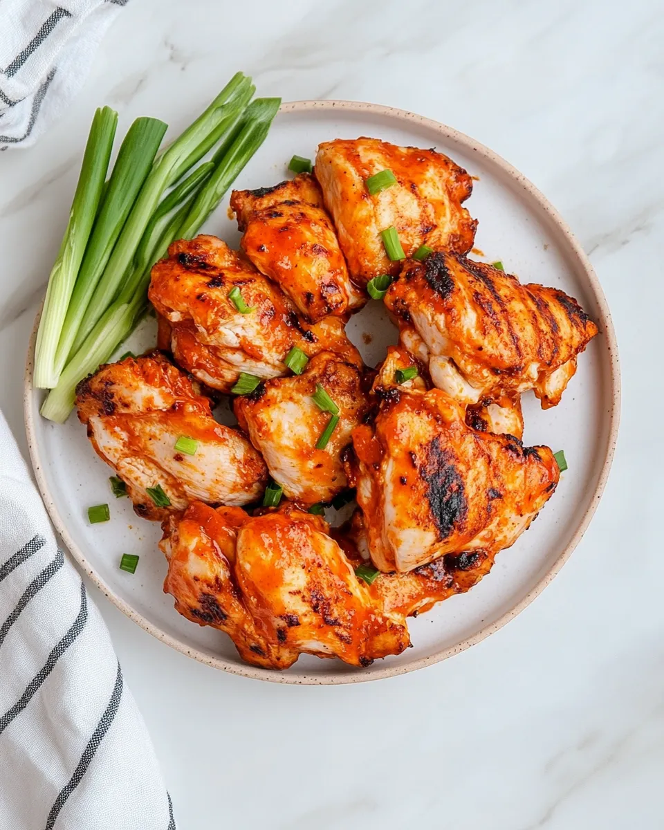 Delicious Air-Fryer Buffalo Chicken plate image