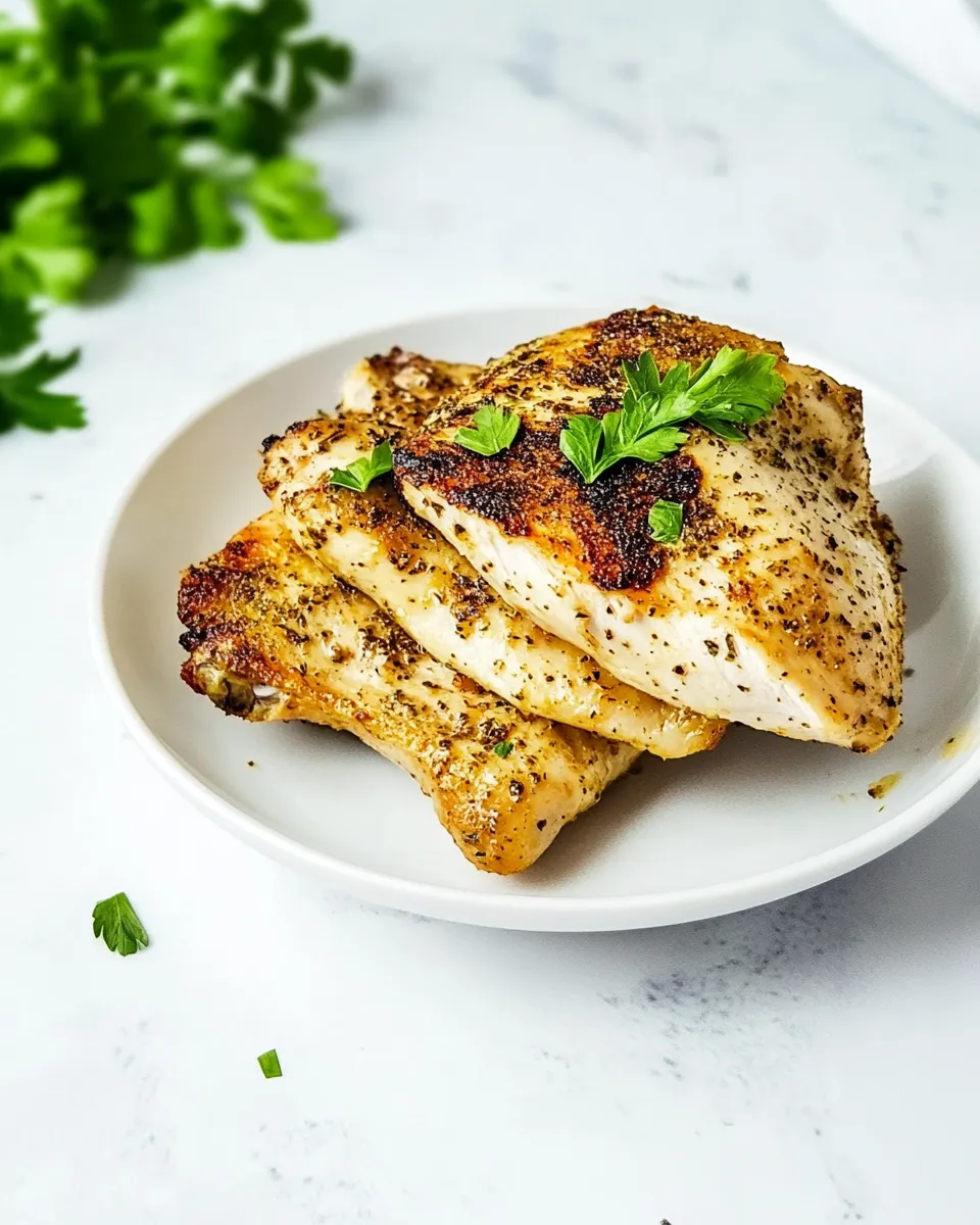 Easy Air-Fryer Grilled Chicken plate image