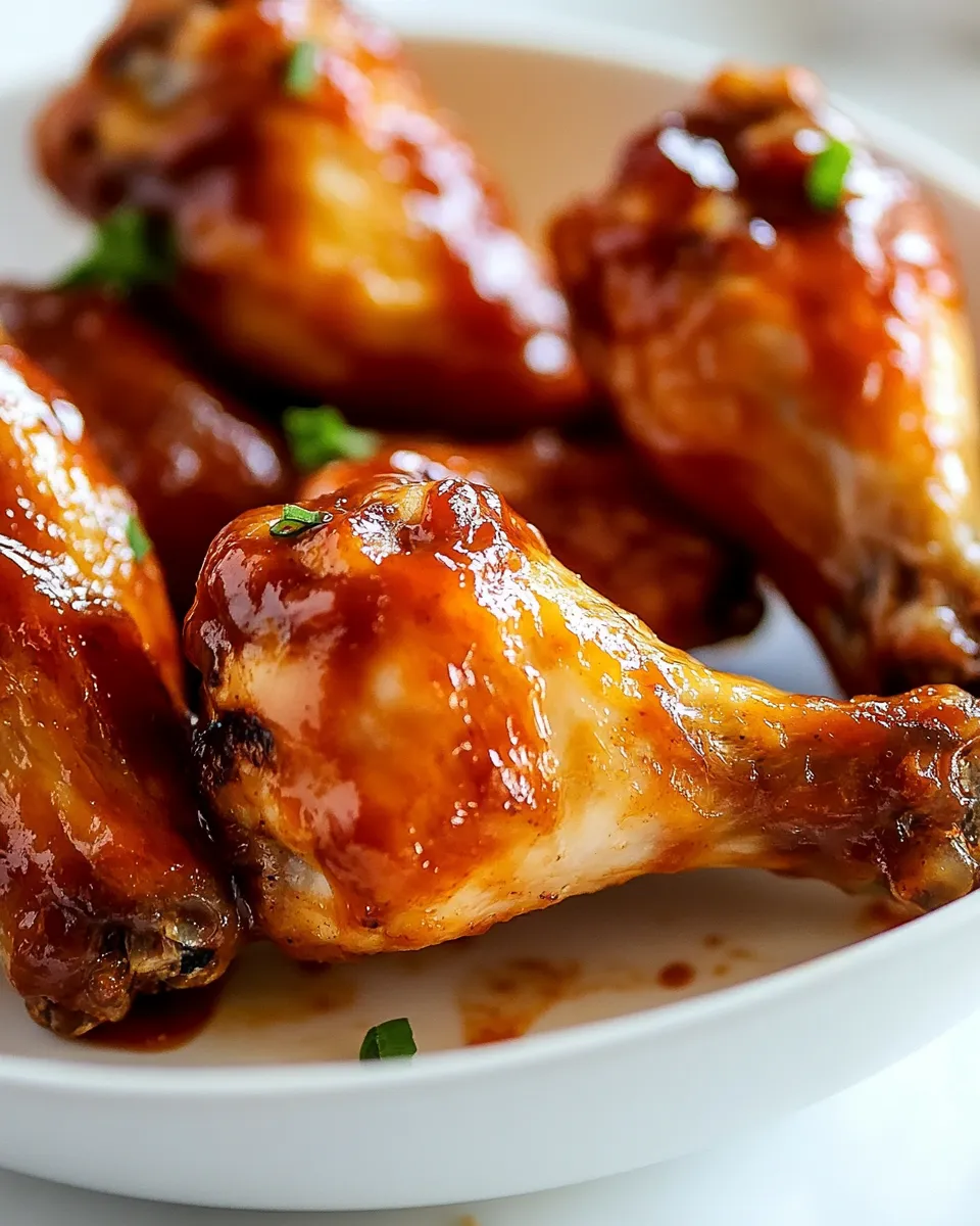 Classic Air Fryer BBQ Chicken Wings Recipe image