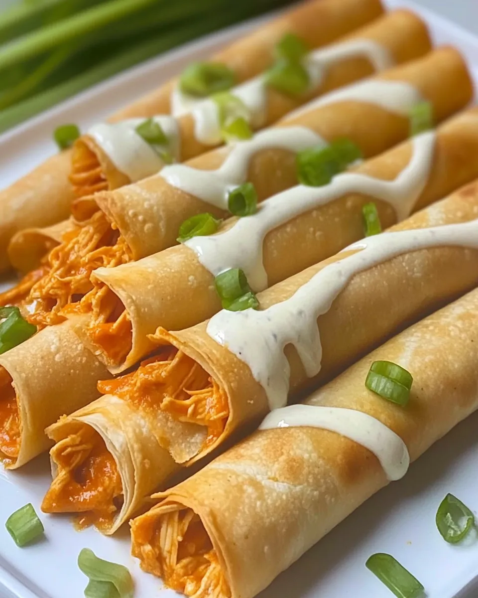 Homemade Air Fryer Buffalo Chicken Taquitos photo