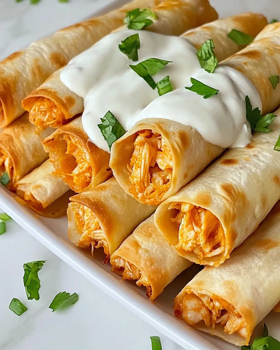 Delicious Air Fryer Buffalo Chicken Taquitos dish photo