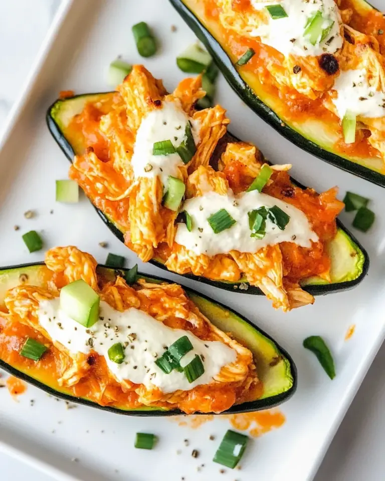 Delicious Air Fryer Buffalo Chicken Zucchini Skins recipe photo