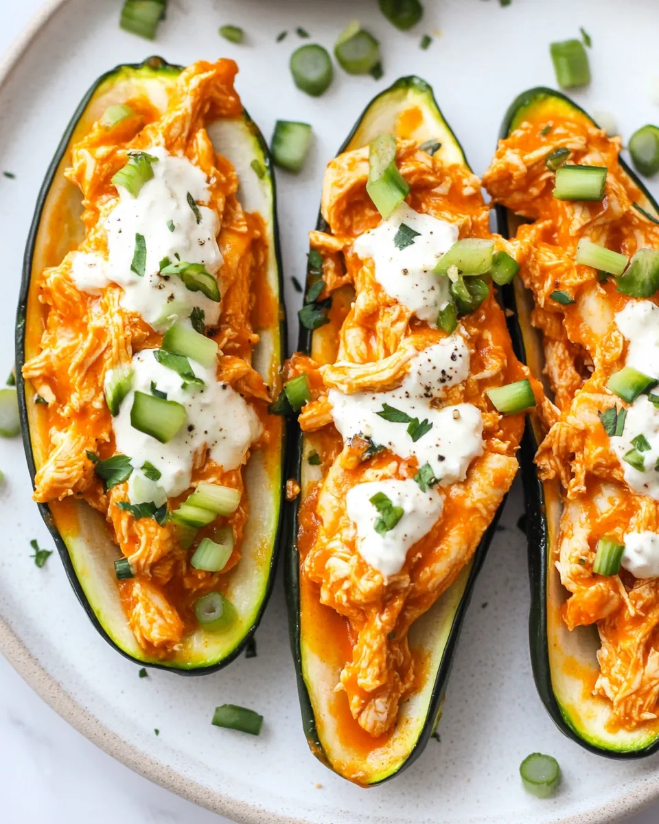 Classic Air Fryer Buffalo Chicken Zucchini Skins picture