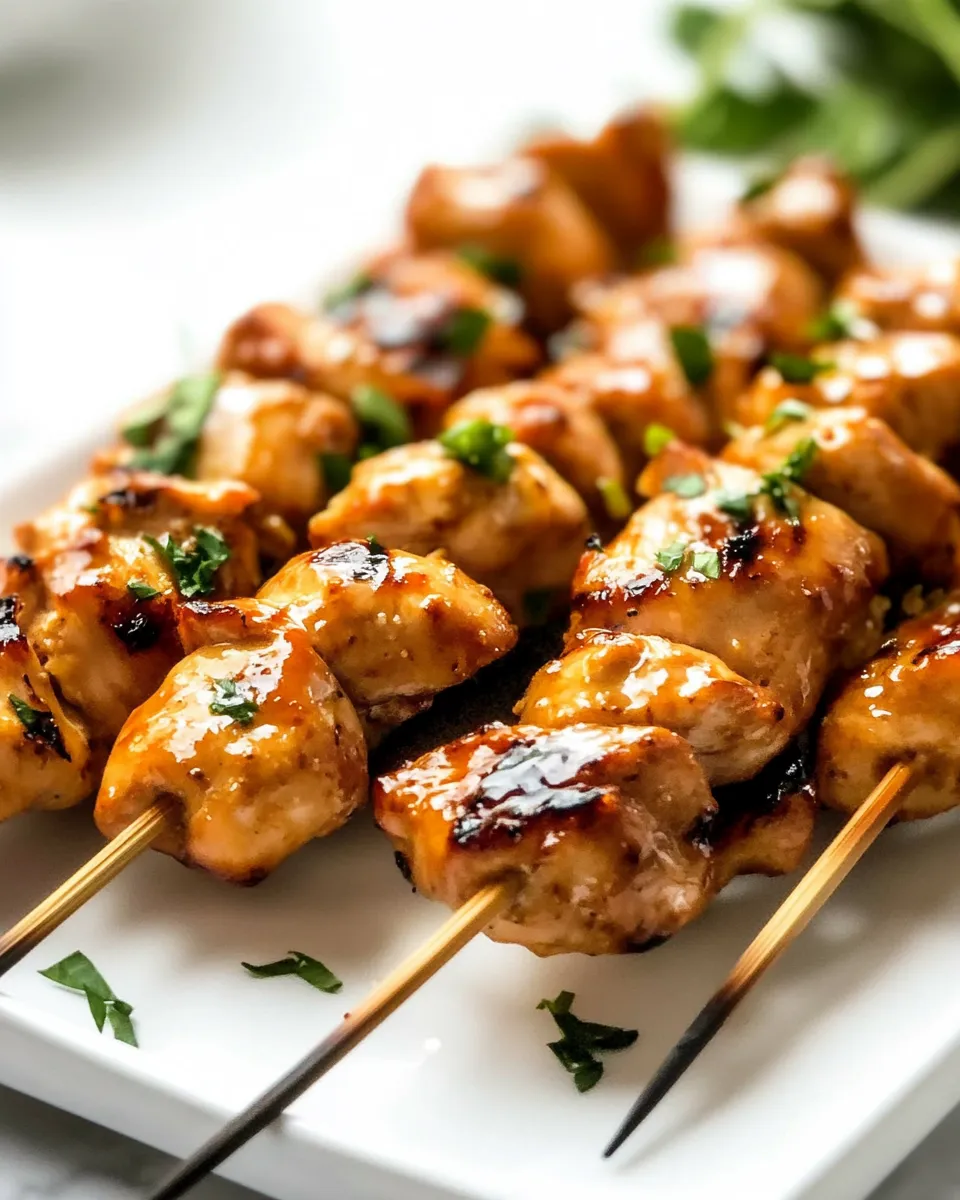 Easy Air Fryer Chicken Skewers shot