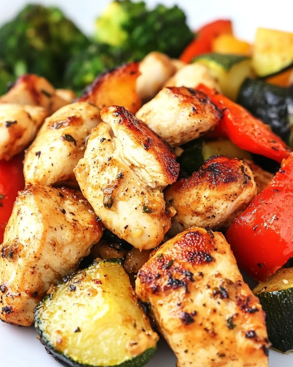 Delicious Air Fryer Chicken and Veggies dish photo