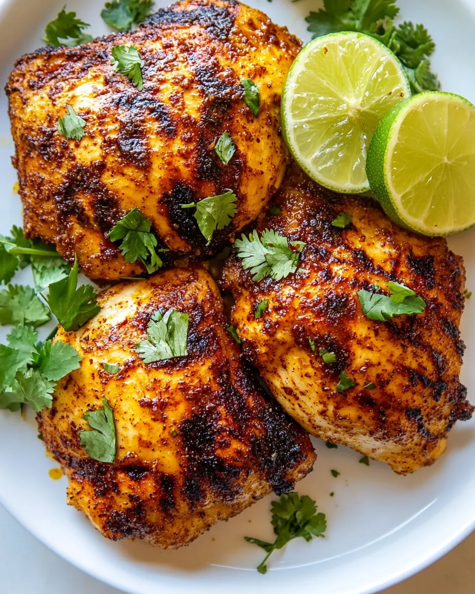 Easy Air Fryer Chili Lime Chicken food shot