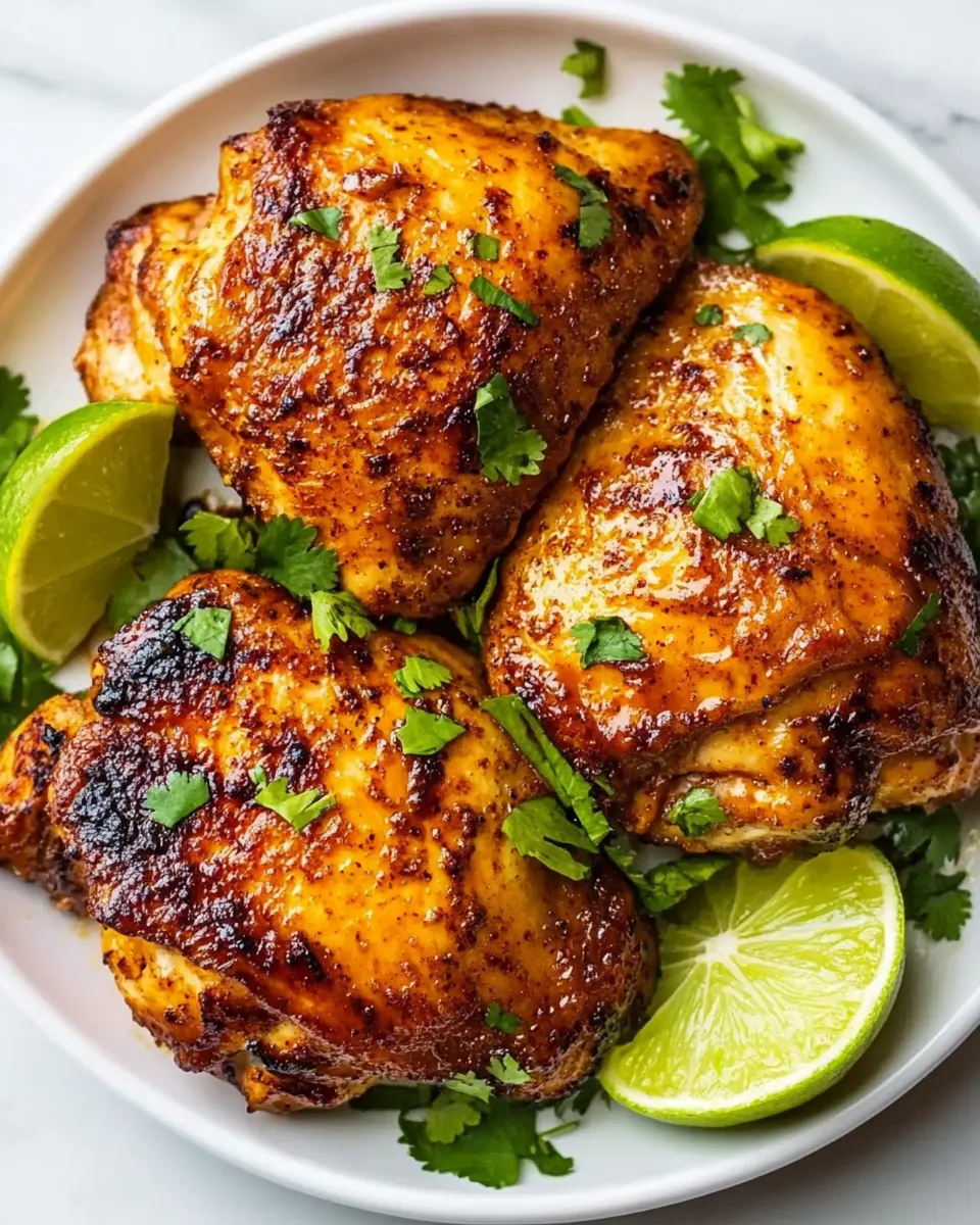 Delicious Air Fryer Chili Lime Chicken plate image