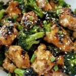 homemade Air Fryer Honey Garlic Chicken and Broccoli photo