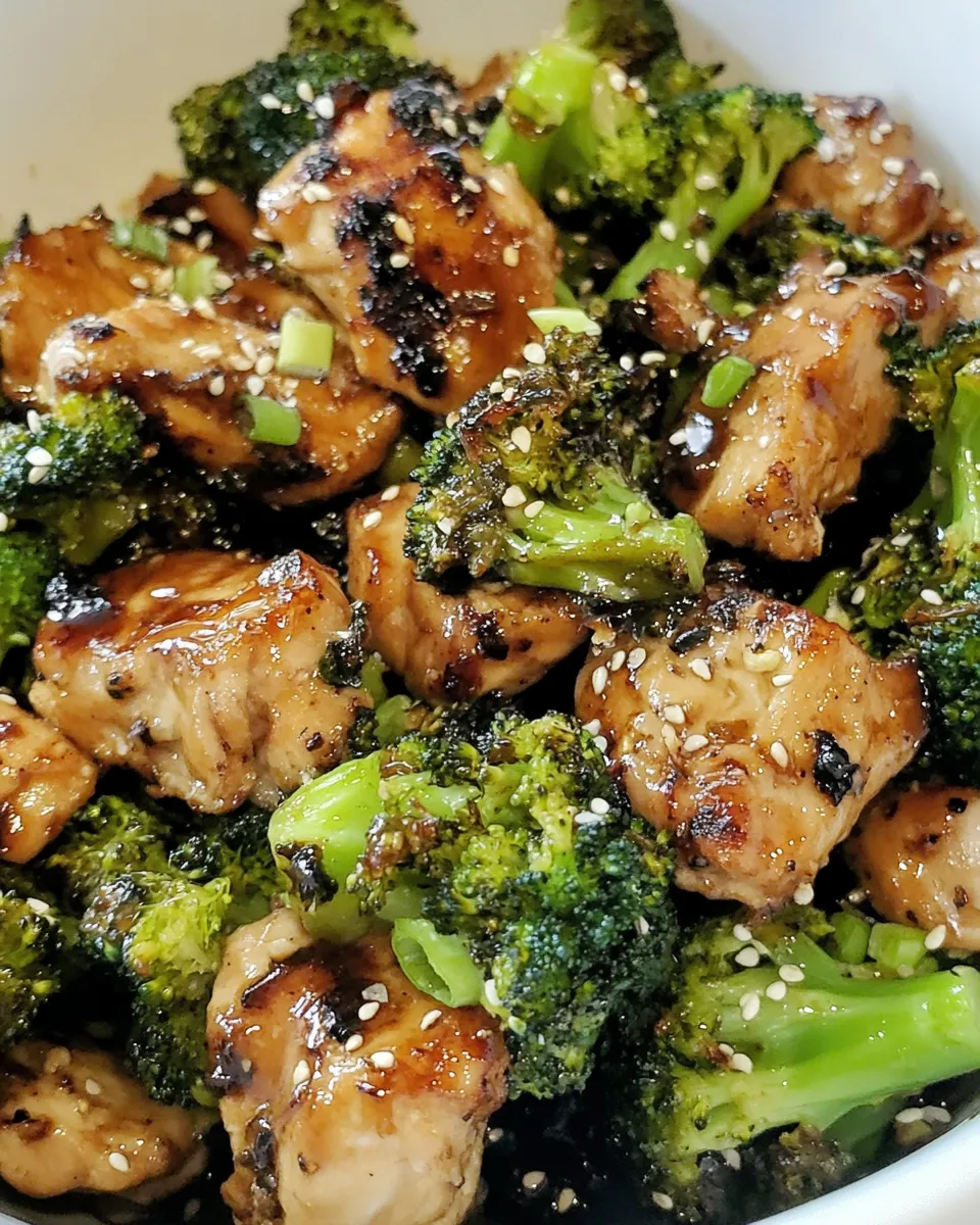 classic Air Fryer Honey Garlic Chicken and Broccoli image