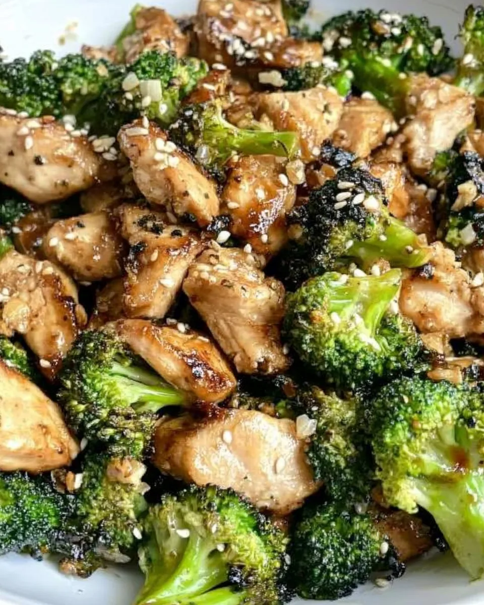 delicious Air Fryer Honey Garlic Chicken and Broccoli dish photo