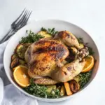 Homemade Air fryer roast chicken with orange & ginger photo