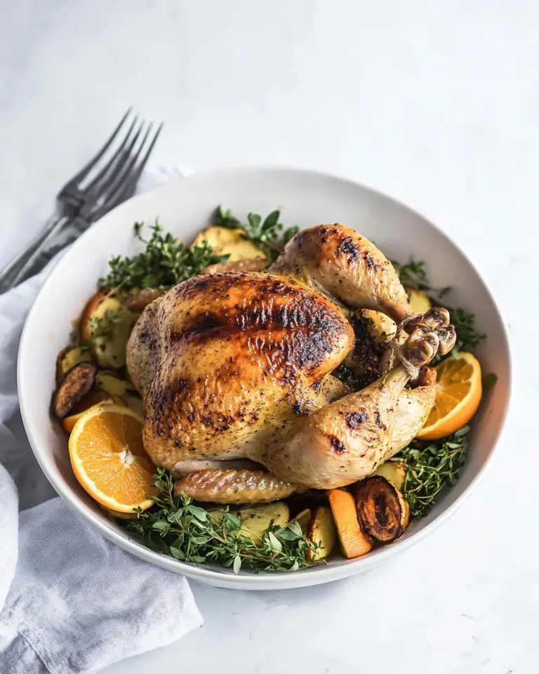 Homemade Air fryer roast chicken with orange & ginger photo