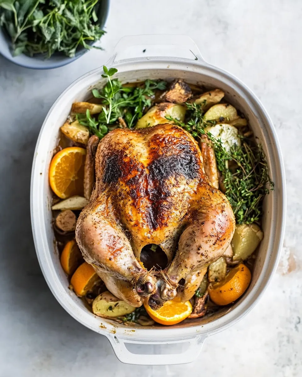 Delicious Air fryer roast chicken with orange & ginger dish photo