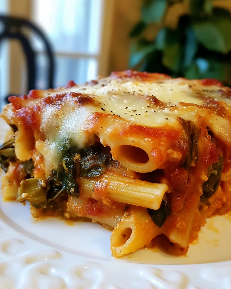 Homemade Artichoke & Spinach Penne Casserole photo