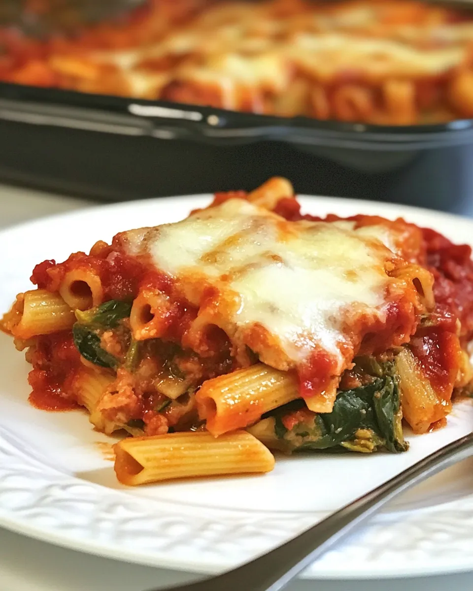 Easy Artichoke & Spinach Penne Casserole recipe photo