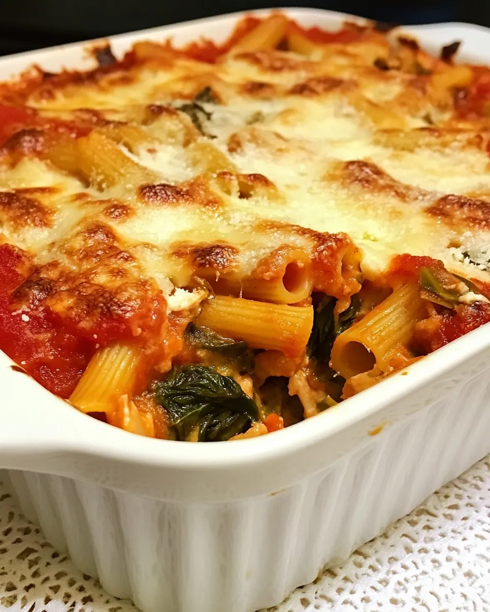 Delicious Artichoke & Spinach Penne Casserole dish photo