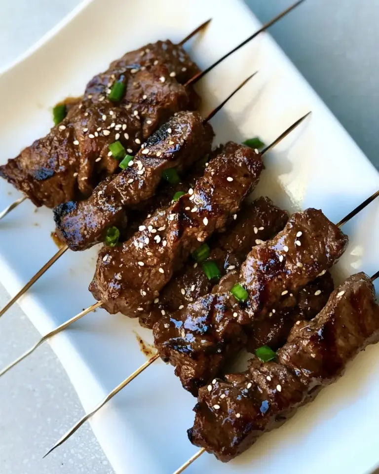 Homemade Asian Flank Steak Skewers photo