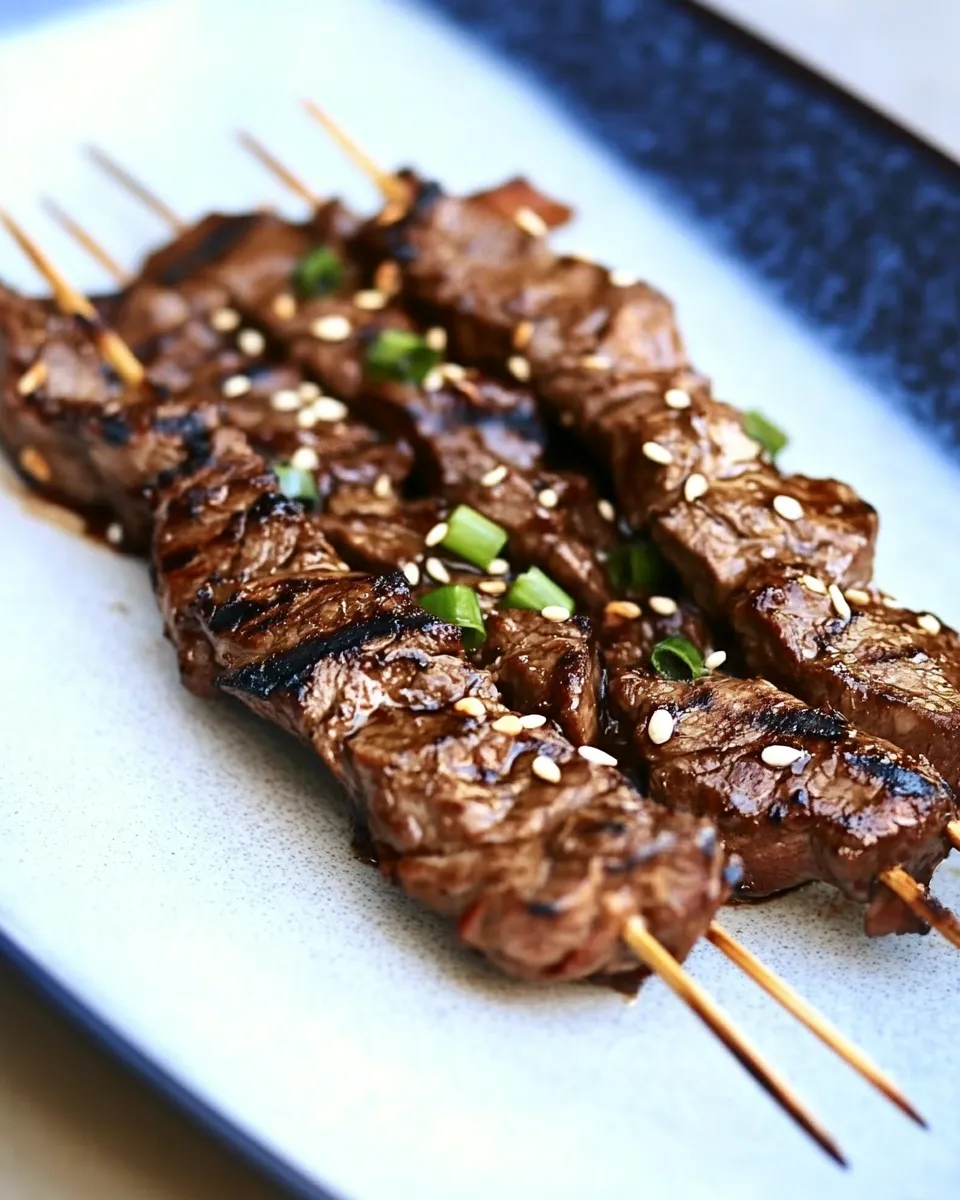 Classic Asian Flank Steak Skewers image