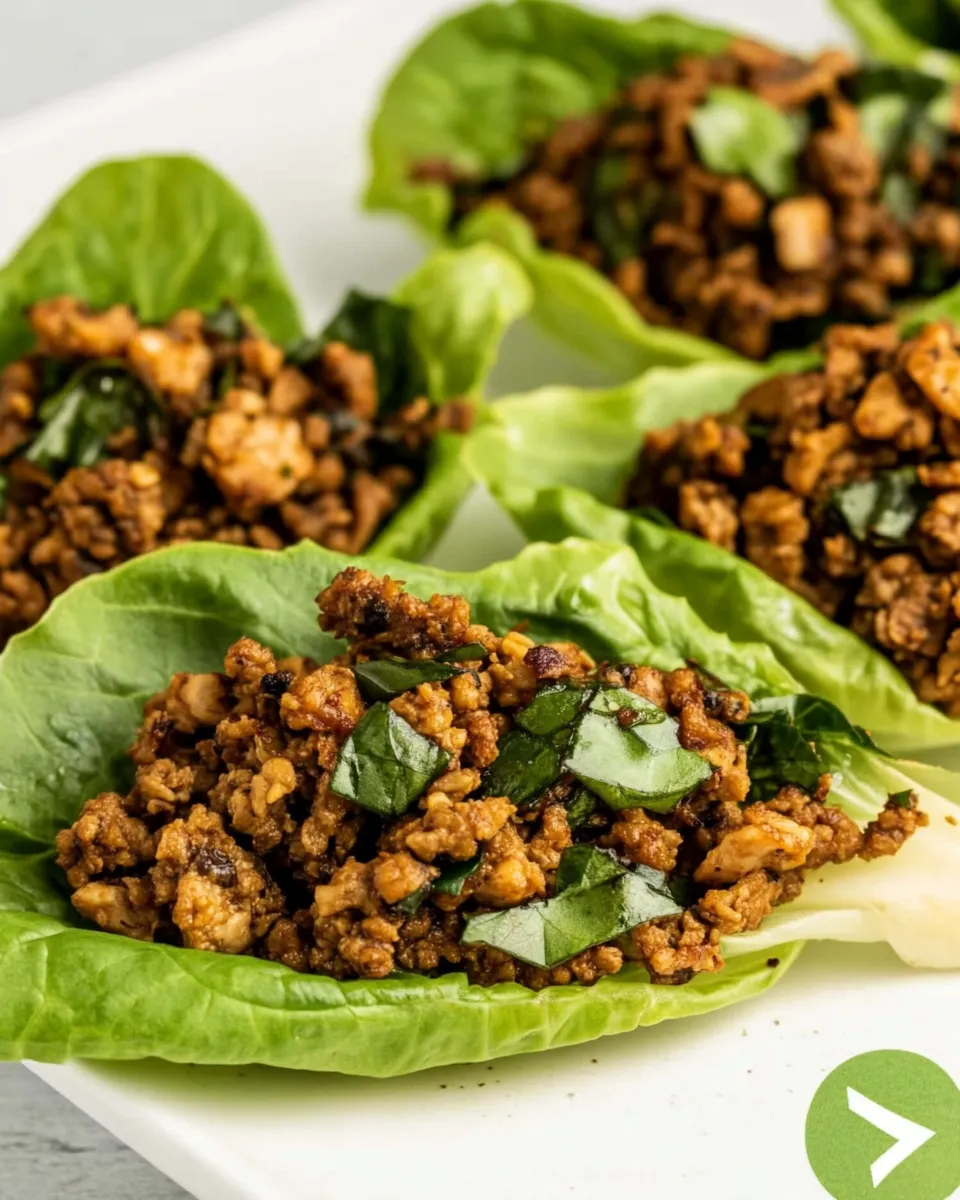 Classic Asian Lettuce Cups with Spicy Ground Turkey dish photo