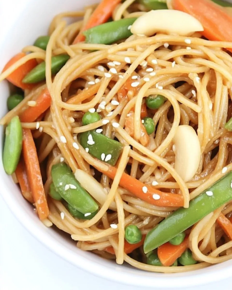 Easy Asian Spaghetti with Garlic and Vegetables picture