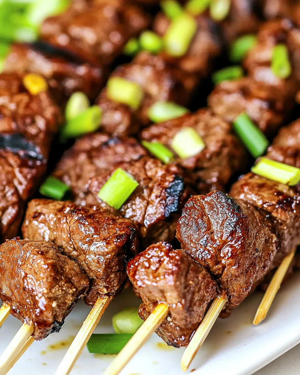 Homemade Asian Steak Kebabs recipe photo