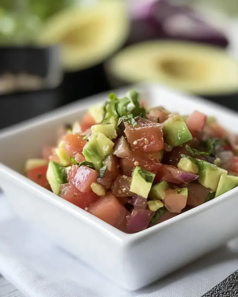 Homemade Avocado Tuna Tartare recipe photo