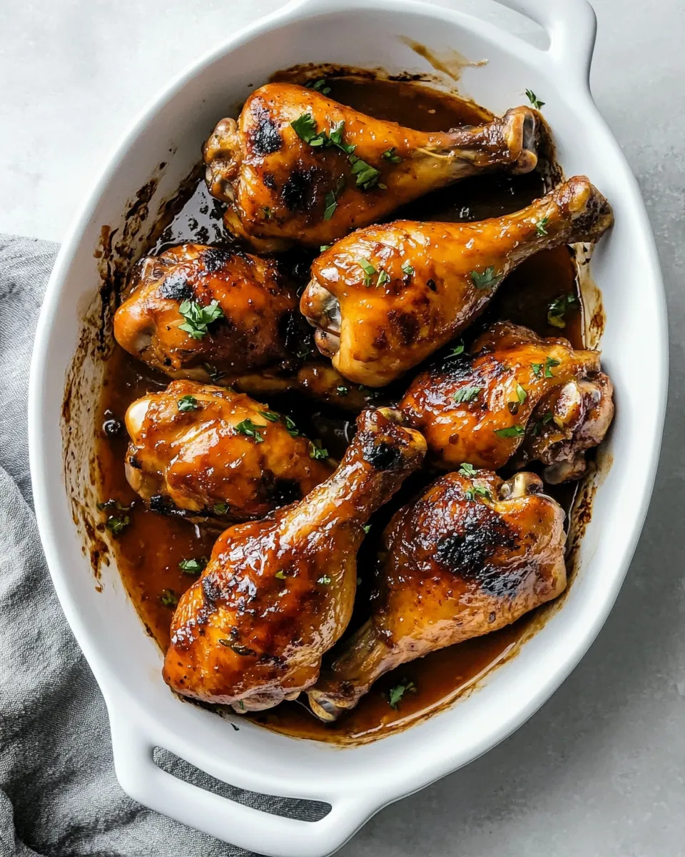 Easy BBQ Chicken Drumsticks food shot