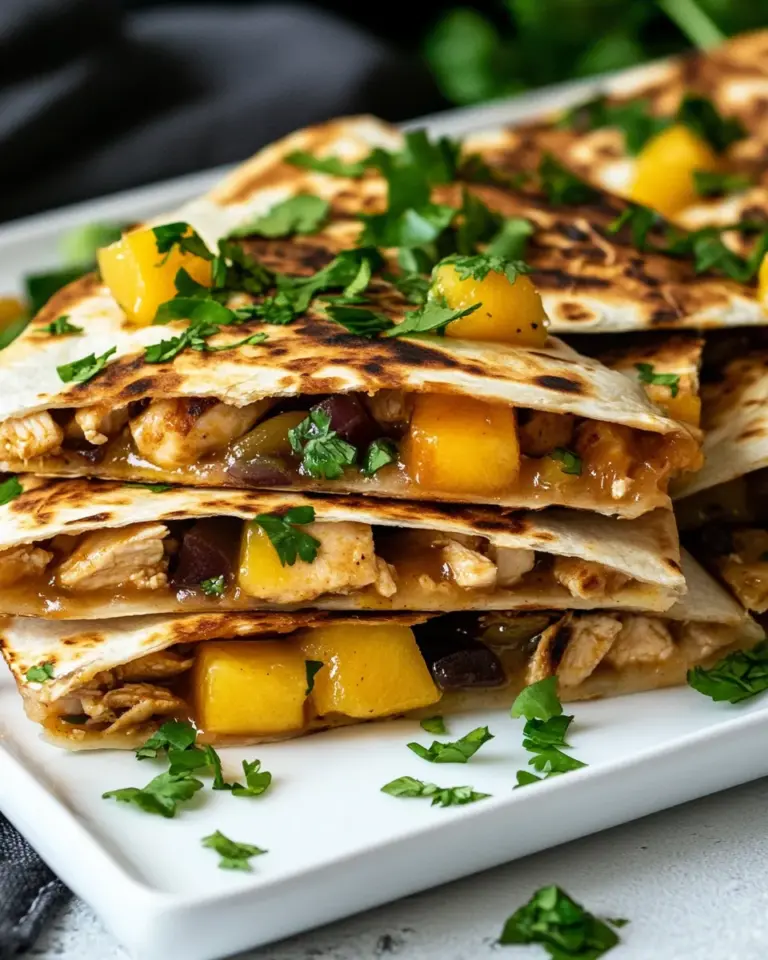 Homemade BBQ Chicken Mango Quesadillas recipe photo