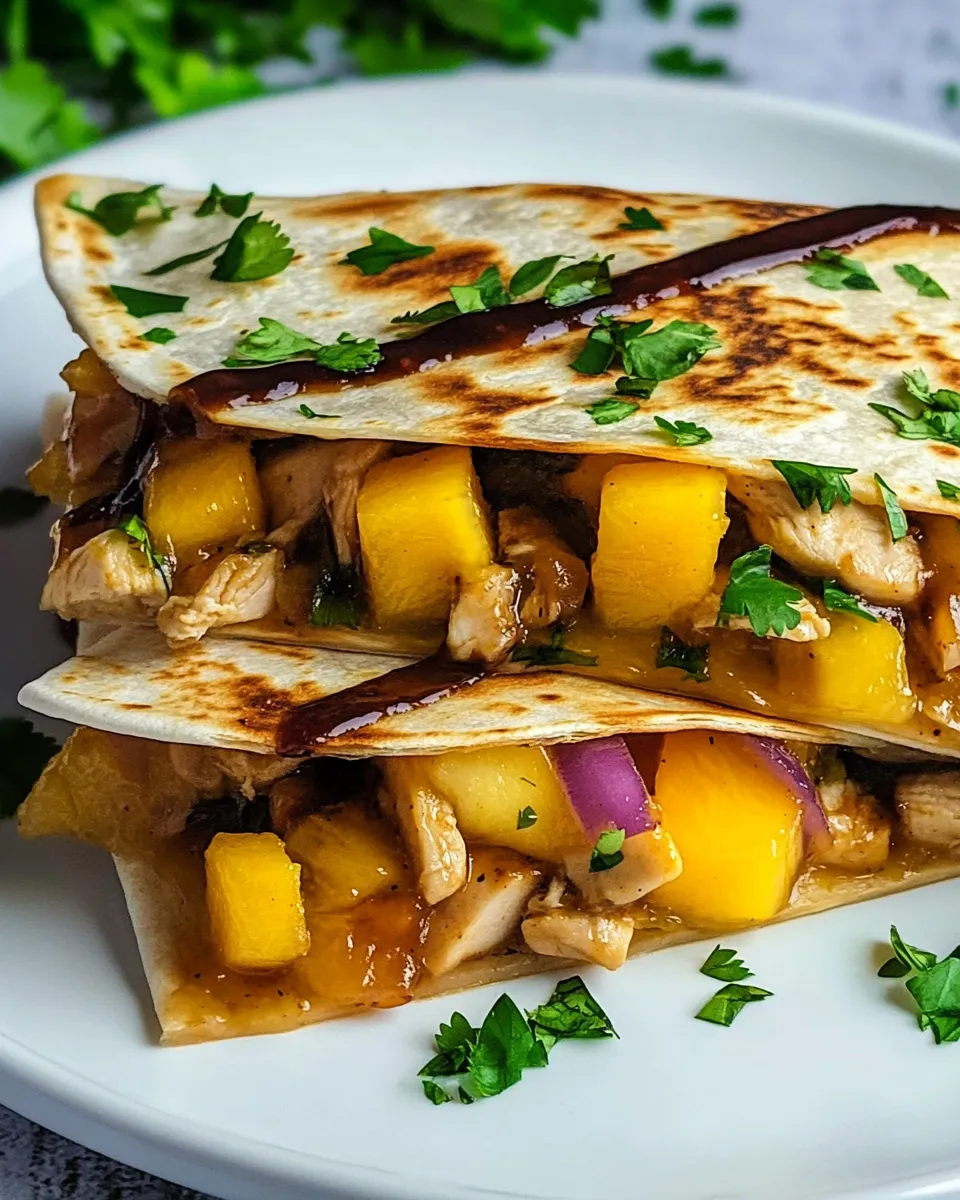 Classic BBQ Chicken Mango Quesadillas dish photo