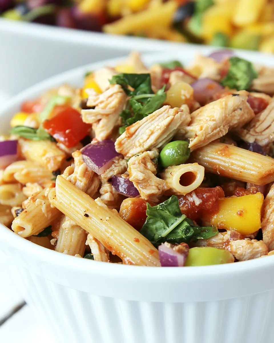 Homemade BBQ Chicken Pasta Salad photo